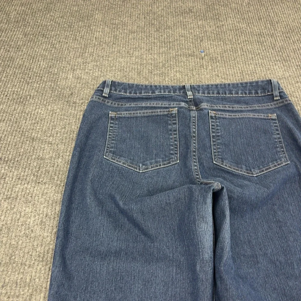 LL Bean Jeans Womens 14 Blue Cotton Polyester Spandex Bootcut Classic Casual